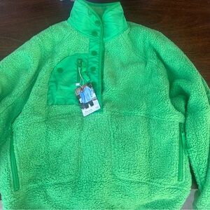 Vibrant Green Women's sherpa sweater
